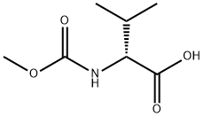 (R)-2-((メトキシカルボニル)アミノ)-3-メチルブタン酸 化学構造式