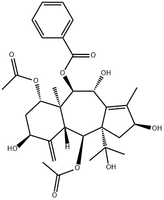 9-Deacetyl-9-benzoyl-10-debenzoyltaxchinin A Structure