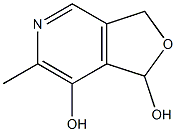 6-甲基-1,3-二氢呋喃并[3,4-C]吡啶-1,7-二醇 结构式
