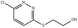 2-[(6-クロロ-3-ピリダジニル)チオ]エタノール 化学構造式
