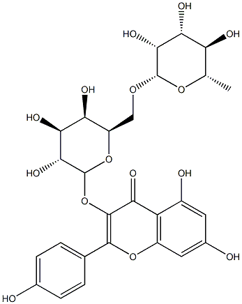山奈酚 3-O-洋槐糖苷 结构式