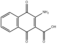 2-氨基-3-羧基-1,4-萘醌, 173043-38-4, 结构式