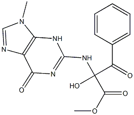 Phenylalanine,  N-(6,9-dihydro-9-methyl-6-oxo-1H-purin-2-yl)--alpha--hydroxy--bta--oxo-,  methyl  ester Structure