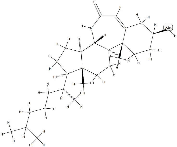 3β-Hydroxy-7a-aza-B-homocholest-5-en-7-one Structure