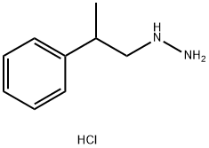 Hydrazine, (2-phenylpropyl)-, hydrochloride (1:1) 结构式