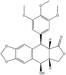 苦鬼臼毒素,17434-18-3,结构式