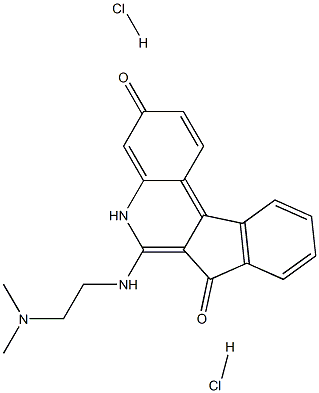 6-[[2-(二甲基氨基)乙基]氨基]-3-羟基-7H-茚并[2,1-C]喹啉-7-酮二盐酸盐, 174634-09-4, 结构式