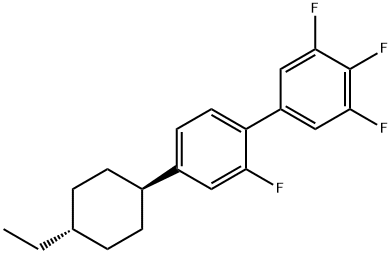 4-(trans-4-Ethylcyclohexyl)-2,3′,4′,5′-tetrafluorbiphenyl Struktur