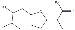 Tetrahydro-5-(2-hydroxy-3-methylbutyl)-α-methyl-2-furanacetic acid Structure