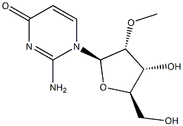 2-氨基-1-(2-O-甲基-BETA-D-呋喃核糖基)-4(1H)-嘧啶酮 结构式