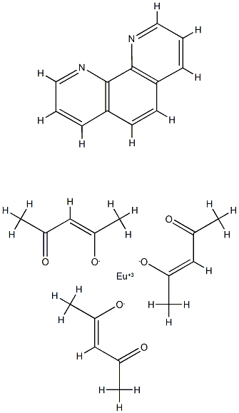 トリス(アセチルアセトナト)(1,10-フェナントロリン)ユウロピウム(III) 化学構造式