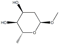 1-O-Methyl-2,6-dideoxy-α-D-ribo-hexopyranose Structure