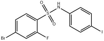 4-溴-2-氟-N-(4-碘苯基)-苯磺酰胺, 1771023-28-9, 结构式