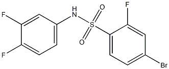 4-溴-N-(3,4-二氟苯基)-2-氟苯磺酰胺, 1771023-75-6, 结构式
