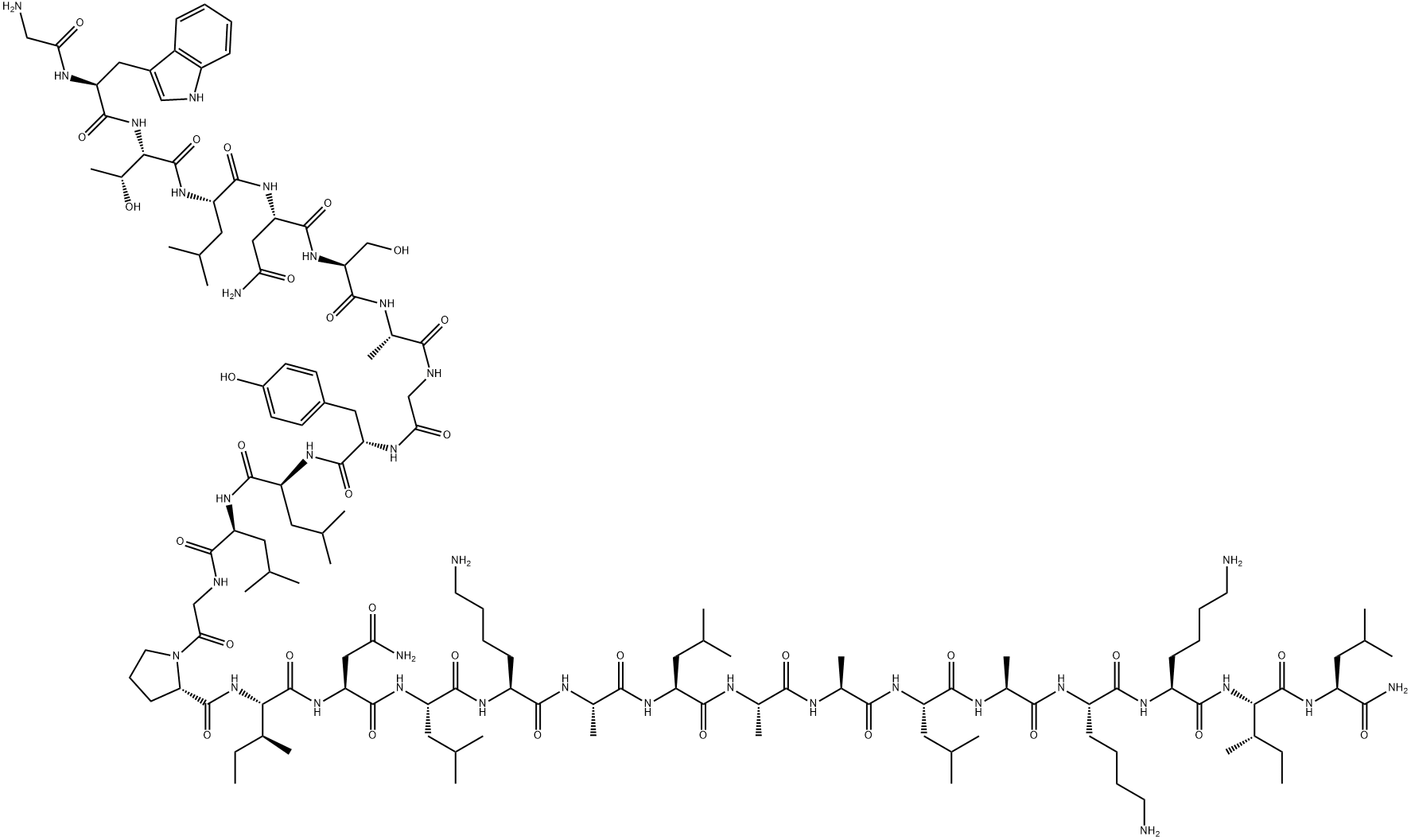 GALANIN (1-13)-MASTOPARAN, 177352-81-7, 结构式