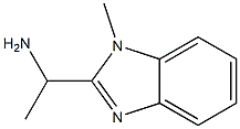 1-(1-メチル-1H-ベンズイミダゾール-2-イル)エタンアミン 化学構造式