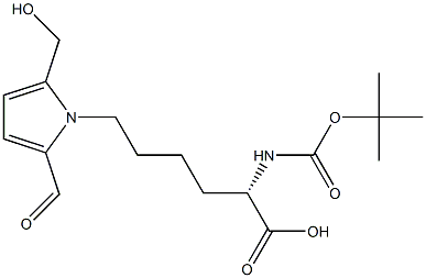 (S)-α-[[(1,1-DiMethylethoxy)carbonyl]aMino]-2-forMyl-5-(hydroxyMethyl)-1H-pyrrole-1-hexanoic Acid Structure