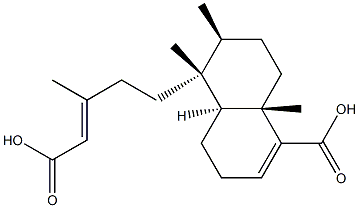 (4aS)-5α-[(E)-4-Carboxy-3-methyl-3-butenyl]-3,4,4a,5,6,7,8,8a-octahydro-5,6β,8aβ-trimethyl-1-naphthoic acid 结构式