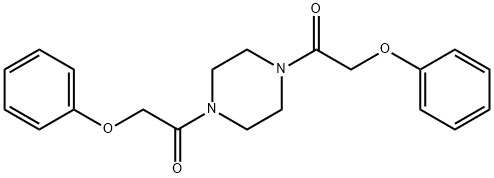2-phenoxy-1-[4-(2-phenoxyacetyl)-1-piperazinyl]-1-ethanone 结构式
