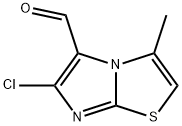 6-クロロ-3-メチルイミダゾ[2,1-B][1,3]チアゾール-5-カルブアルデヒド 化学構造式