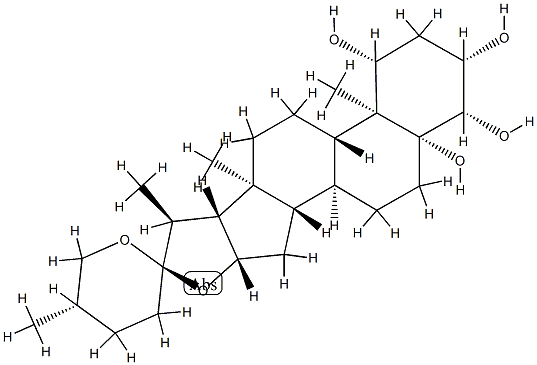 (25S)-5β-Spirostane-1β,3β,4β,5-tetrol Structure
