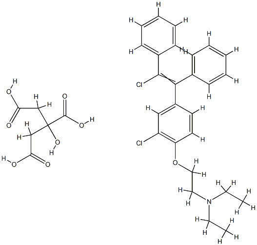 2-Chloro Clomiphene Citrate\n(E/Z Mixture) Struktur