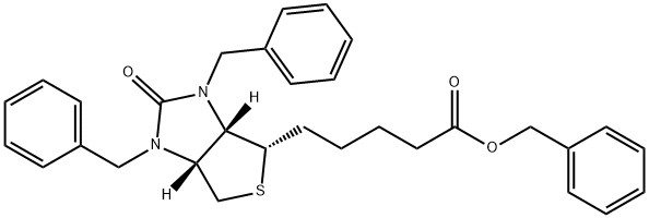 [3aS-(3aα,4β,6aα)]-Hexahydro-2-oxo-1,3-bis(phenylMethyl)-1H-Thieno[3,4-d]iMidazole-4-pentanoic Acid PhenylMethyl Ester, 179532-60-6, 结构式
