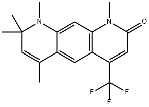 Pyrido[3,2-g]quinolin-2(1H)-one, 8,9-dihydro-1,6,8,8,9-pentamethyl-4-(trifluoromethyl)- Struktur