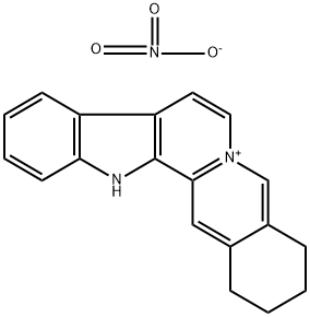 2,3,4,13-tetrahydro-1H-benz[g]indole[2,3-a]quinolizin-6-ium nitrate  Structure
