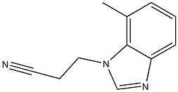 1H-Benzimidazole-1-propanenitrile,7-methyl-(9CI) Struktur