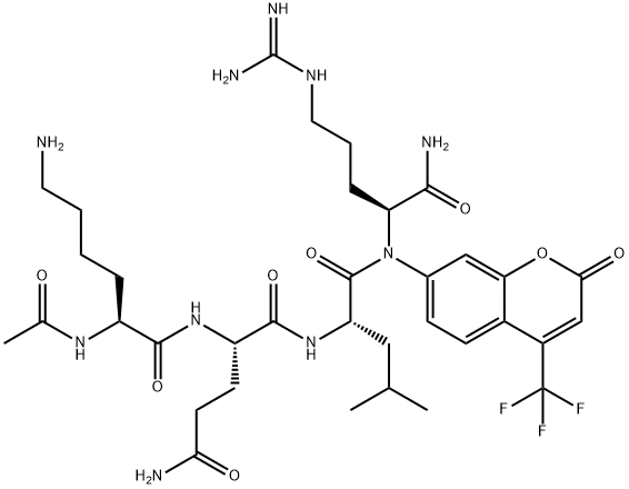 Ac-Lys-Gln-Leu-Arg-AFC, 1802078-38-1, 结构式