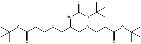 2-(t-Butoxycarbonylamido)-1,3-bis (t-butoxycarbonylethoxy)propane, 1807503-91-8, 结构式
