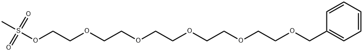 苄基-五聚乙二醇-甲磺酸酯,1807539-07-6,结构式
