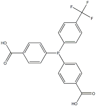 Bis(4-carboxyphenyl)(4-trifluoromethylphenyl)phosphine Struktur
