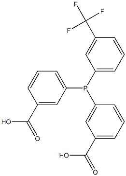 Bis(3-carboxyphenyl)(3-trifluoromethylphenyl)phosphine Struktur