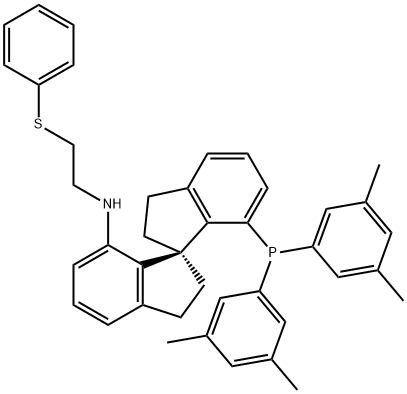(R)-(+)-7-[N-(2-Phenylthio)ethylamino]-7'-[bis(3,5-dimethylphenyl)phosphino]-2,2',3,3'-tetrahydro-1,1'-spirobindane|(R)-(+)-7-[N-(2-苯硫基)乙氨基]-7'-[双(3,5-二甲基苯基)膦基]-2,2',3,3'-四氢-1,1'-螺二茚