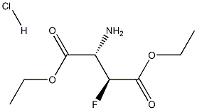 D-Aspartic acid, 3-fluoro-, diethyl ester, hydrochloride, erythro- (9CI) 化学構造式
