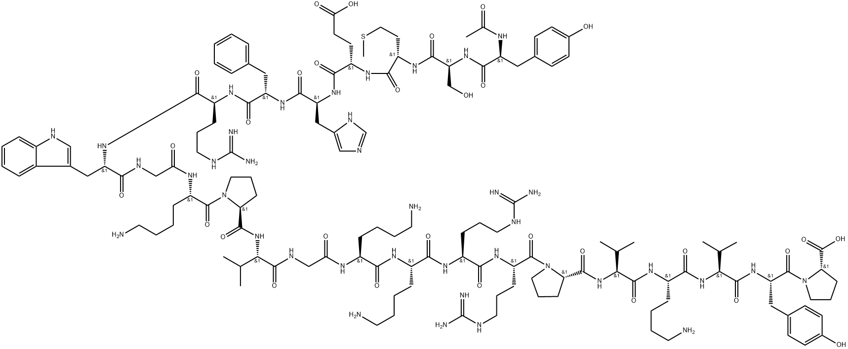乙酰促肾上腺皮质激素(2-24)(人、牛、大鼠), 1815617-98-1, 结构式