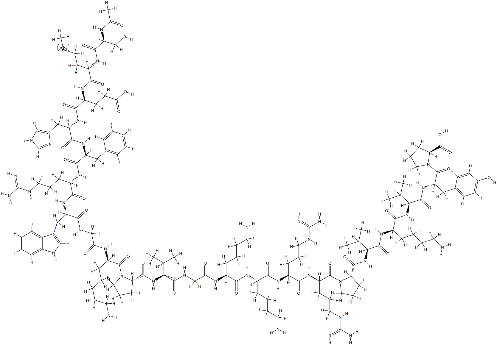 Acetyl-ACTH (3-24) (human, bovine, rat) Structure