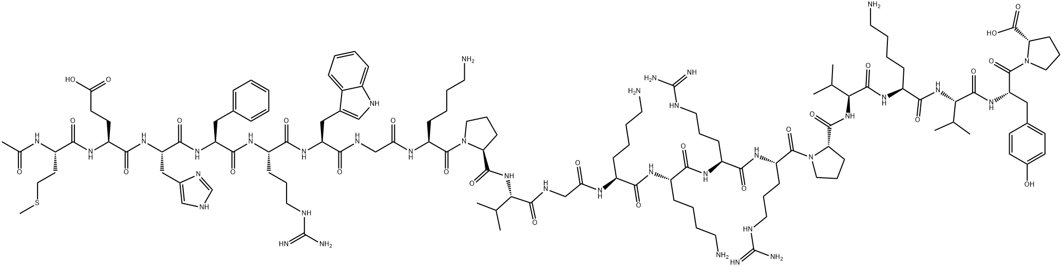 ACETYL-ACTH (4-24) (HUMAN, BOVINE, RAT),1815618-00-8,结构式