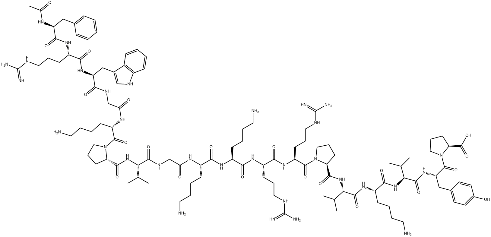 Acetyl-ACTH (7-24) (human, bovine, rat) Structure