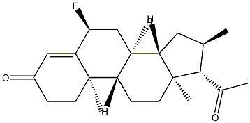 6α-Fluoro-16α-methylpregn-4-ene-3,20-dione Structure