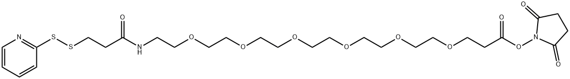 吡啶二硫丙酰胺-六聚乙二醇-NHS酯, 1818294-32-4, 结构式