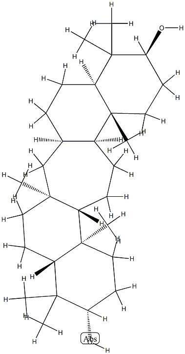 (14β)-C(14a)-Homo-27-norgammacerane-3β,21α-diol Struktur