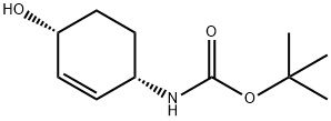 叔-丁基 ((1S,4R)-4-羟基环己三烯-2-烯-1-基)氨基甲酯 结构式