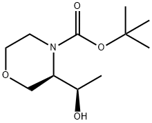 (R)-4-Boc-3-((R)-1-hydroxyethyl)morpholine Struktur