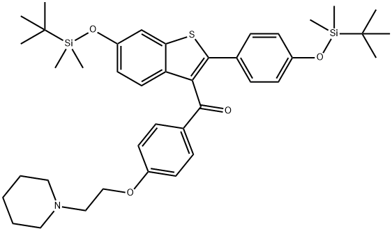 4,6-DI(TERT-BUTYLDIMETHYLSILY)RALOXIFENE, 182249-24-7, 结构式