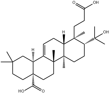 3,4-seco-オレアナ12-エン-4-オール-3,28-二酸 化学構造式