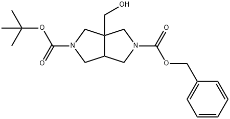 Racemic-2-Benzyl 5-Tert-Butyl 3A-(Hydroxymethyl)Tetrahydropyrrolo[3,4-C]Pyrrole-2,5(1H,3H)-Dicarboxylate Struktur