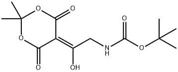 tert-butyl 2-(2,2-diMethyl-4,6-dioxo-1,3-dioxan-5-ylidene)-2-hydroxyethylcarbaMate, 182352-25-6, 结构式